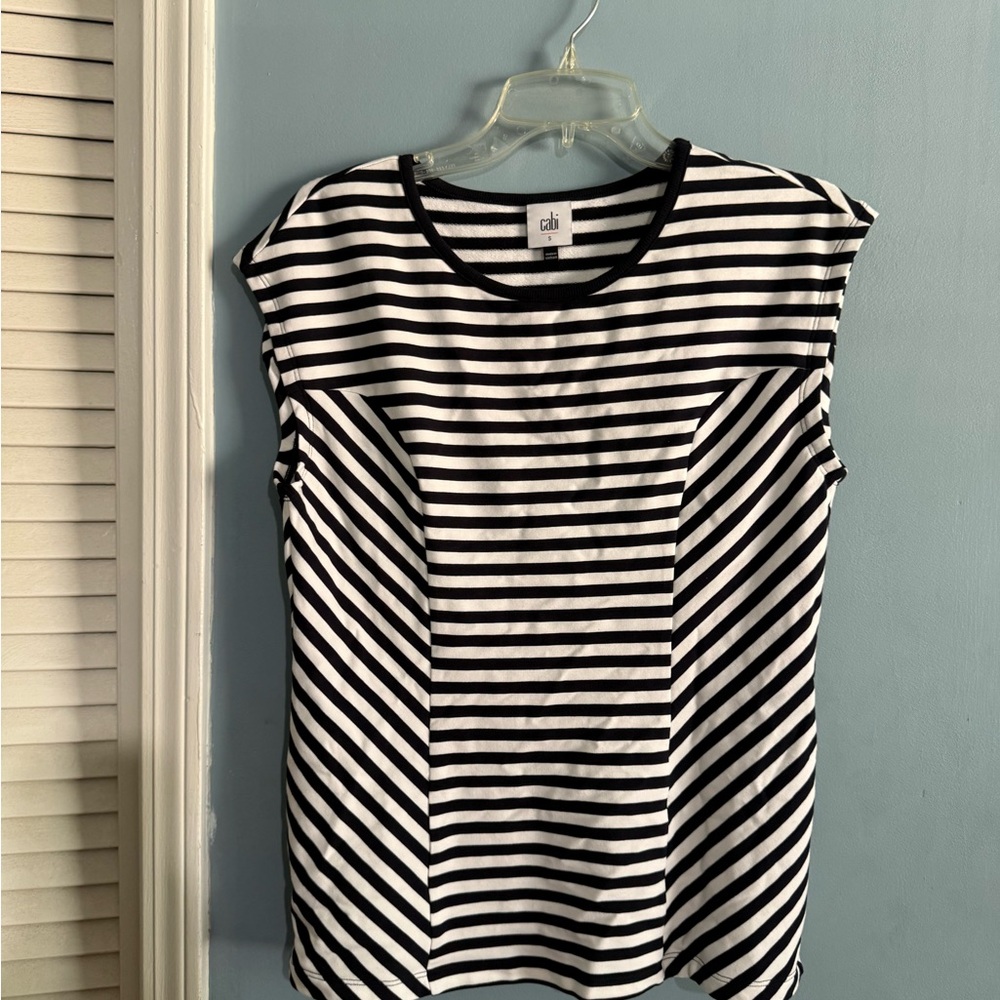 CAbi Black and White Striped Knit Top - Picture 3 of 16